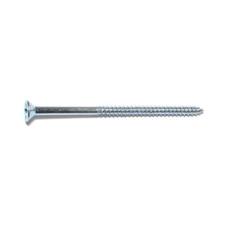 Midwest Fastener Wood Screw, #10, 3-1/2 in, Zinc Plated Steel Flat Head Phillips Drive, 100 PK 02587